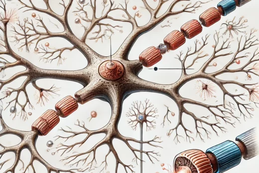 neurons in the brain main parts including dendrites, synapses, and axons