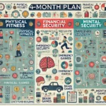 detailed 4-month plan illustrated as an infographic