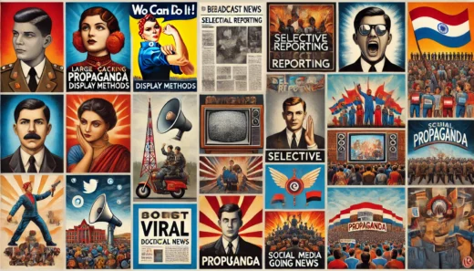 various propaganda display methods large eye-catching poster with bold slogans