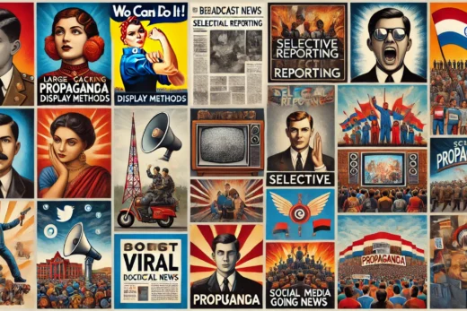 various propaganda display methods large eye-catching poster with bold slogans