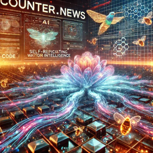 captivating scene representing Counter.News features a blend of advanced AI concepts