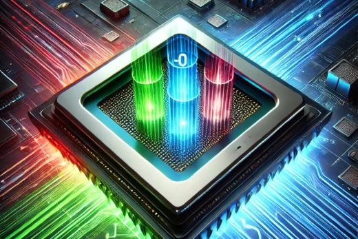 futuristic representation of a trinary CPU concept