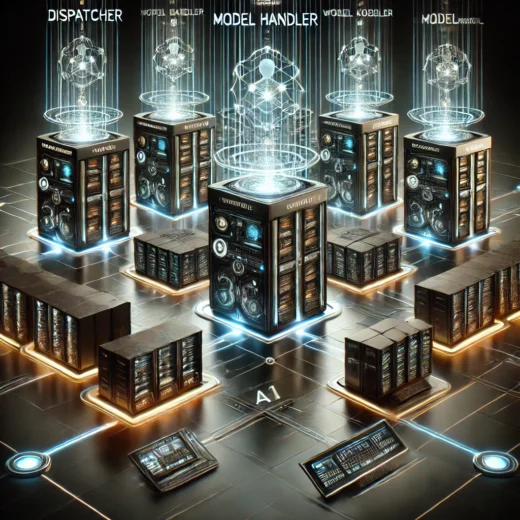 AI server cluster setup with multiple interconnected nodes each labeled with different roles