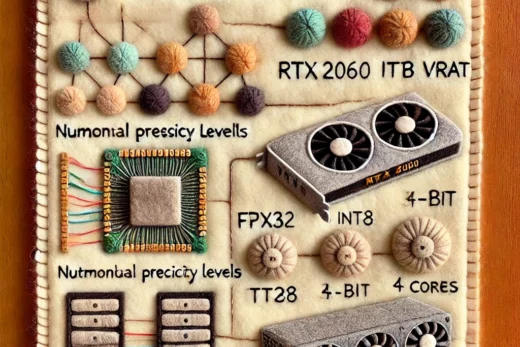 how quantization works in AI models features soft stitched-textured elements