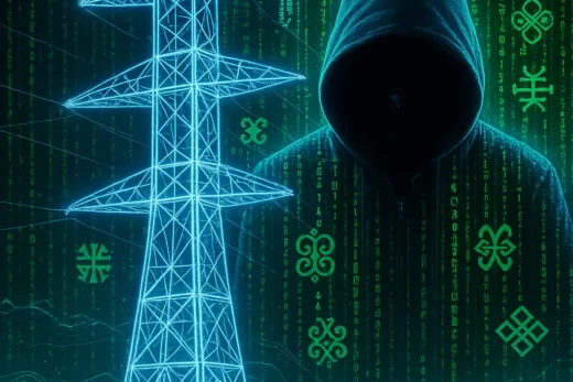 hacker with Adinkra and Matrix