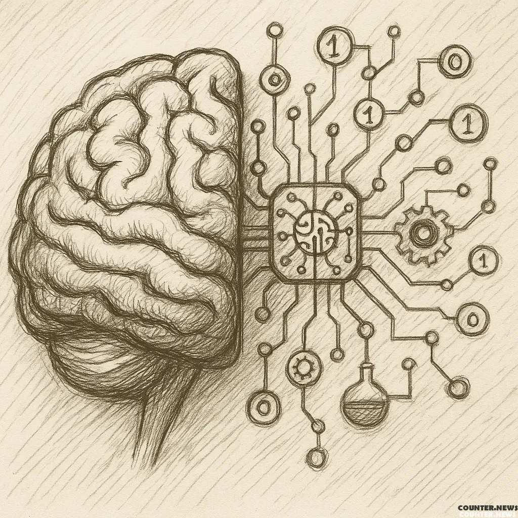 Hand Sketched Biological AI Brain